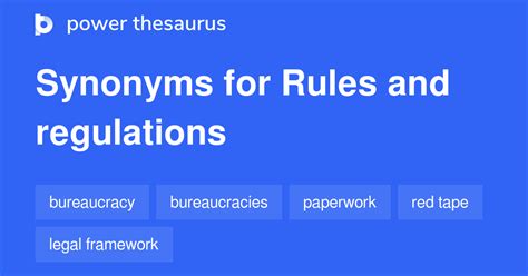 rules and regulations synonyms.
